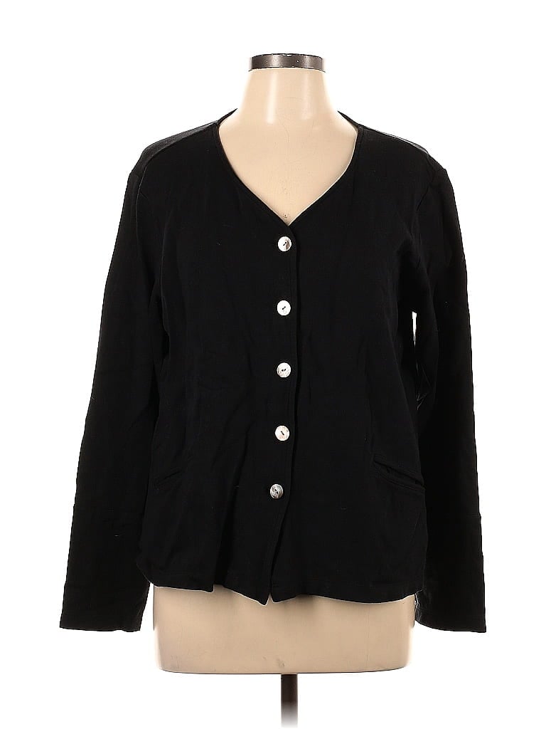 Pre-owned Jjill Blazer Jacket In Black