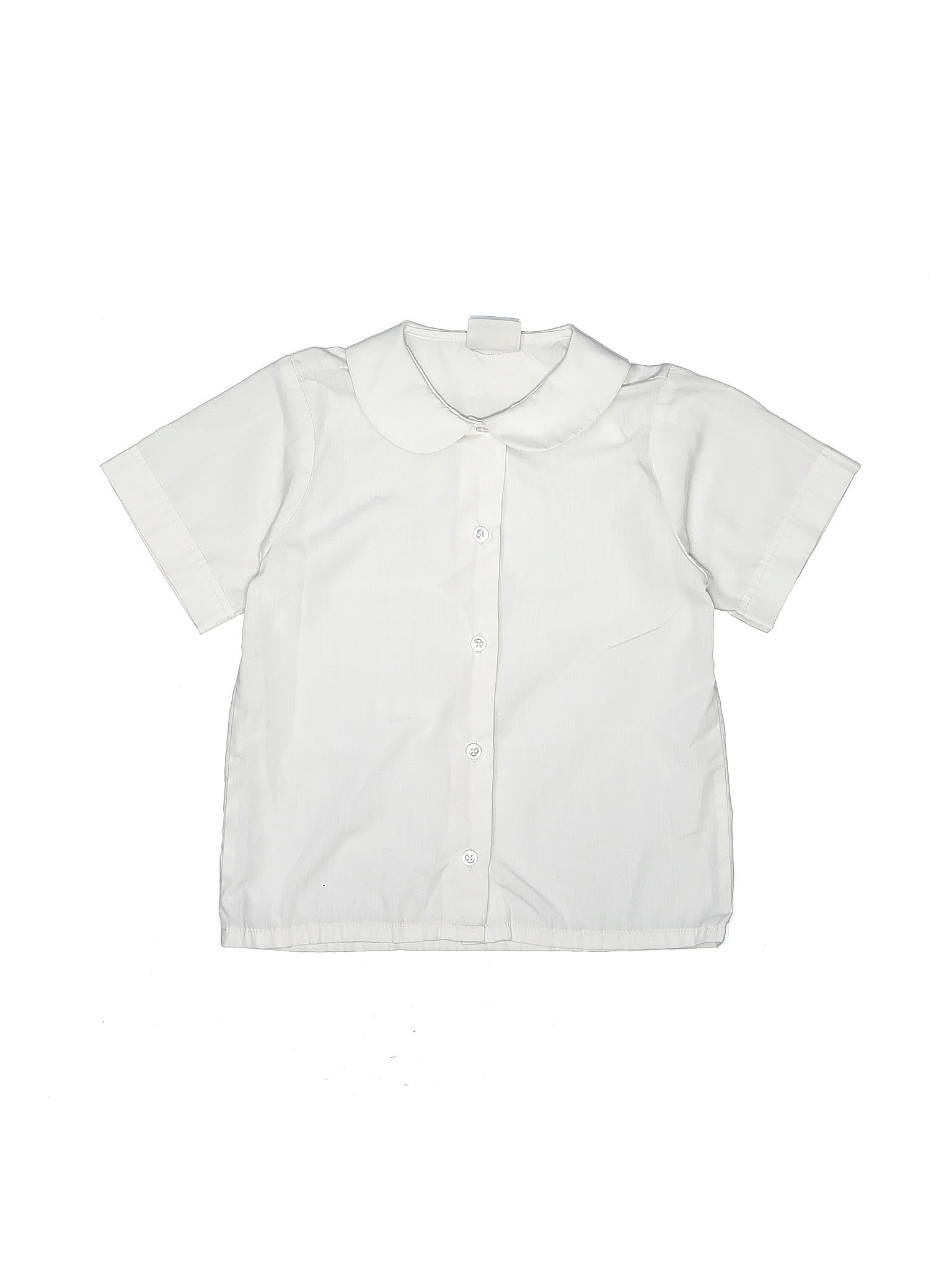 flynn and o'hara Solid White Short Sleeve Button-Down Shirt Size 7 - 56 ...