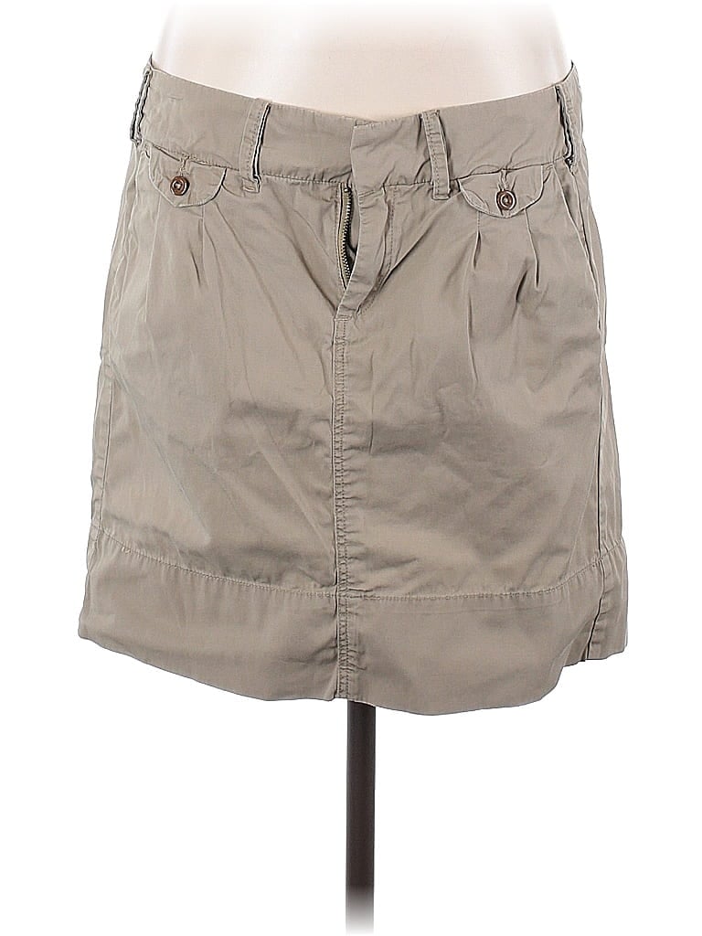 G1 100% Cotton Tan Casual Skirt Size 8 - photo 1