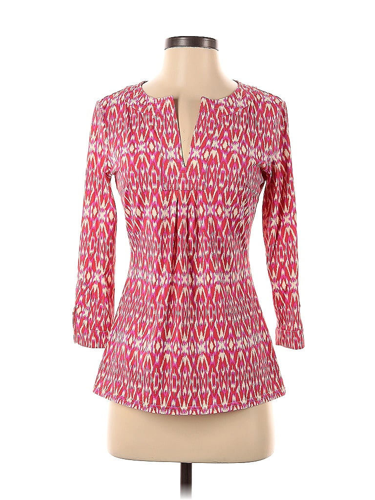 Pre-owned Ellie Kai 3/4 Sleeve Blouse In Red