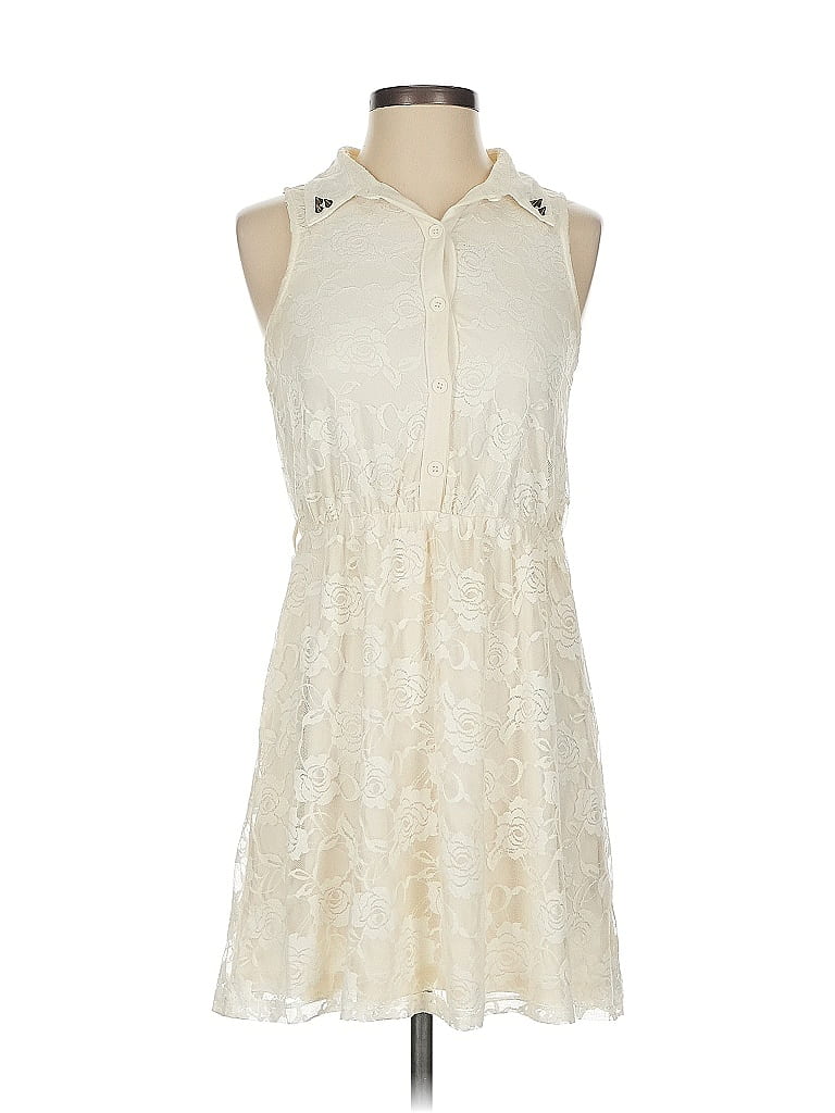 Pre-owned Pink Rose Casual Dress In Ivory