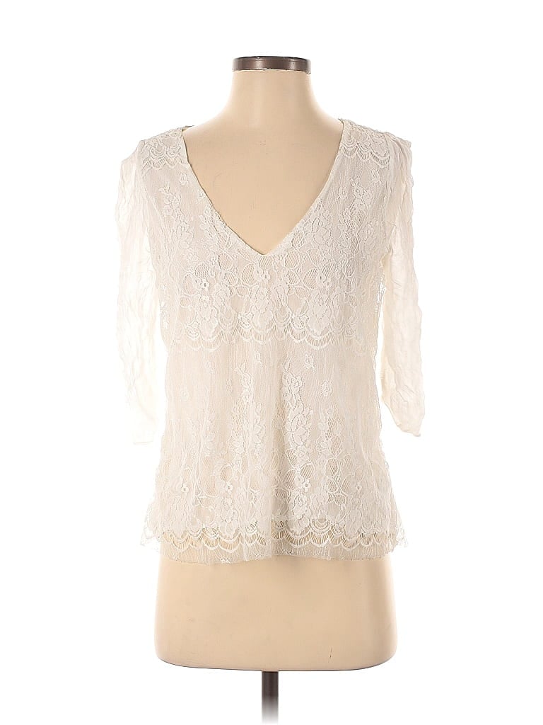 Pre-owned Joe's Jeans 3/4 Sleeve Blouse In White