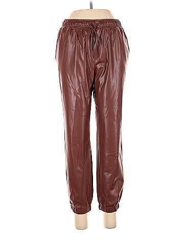 R | Label Faux Leather Pants (view 1)