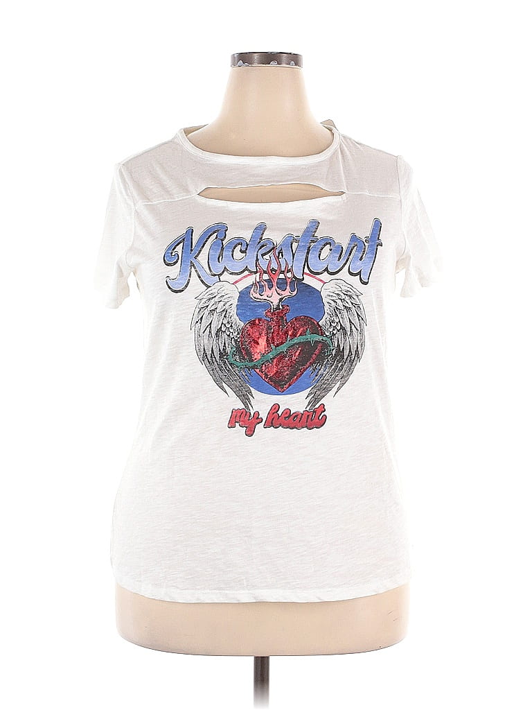 T-shirt Vintage Rock & Republic - Coupe Slim, Col Zippé, Gris Avec Motif Vert