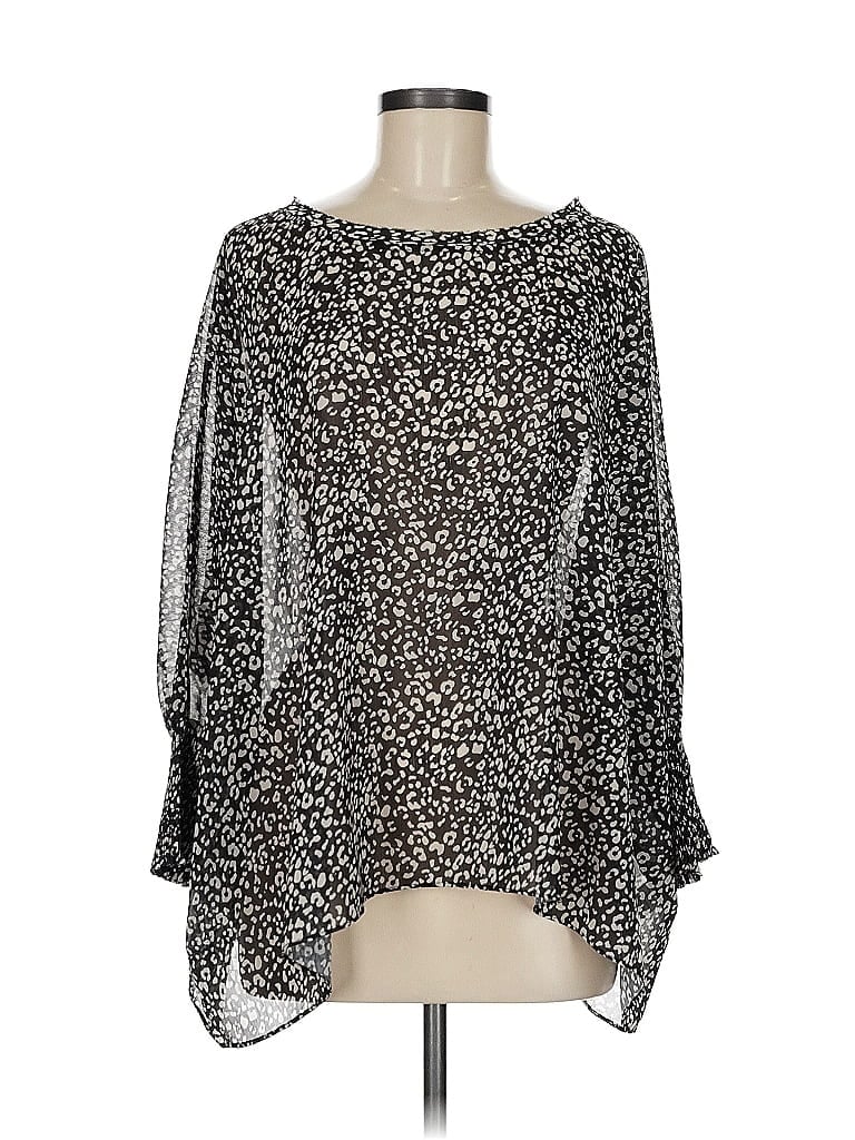 Pre-owned Worth Long Sleeve Blouse In Black