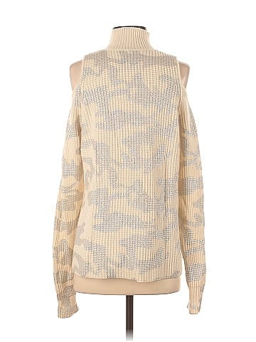 Zoë Jordan Metallic Camo Cold-Shoulder Sweater (view 2)