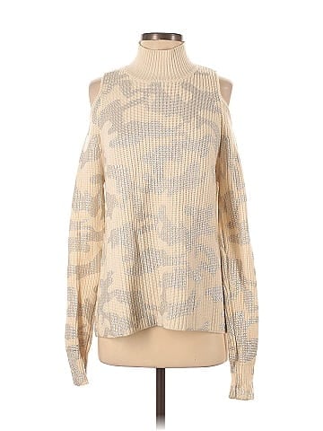 Zoë Jordan Metallic Camo Cold-Shoulder Sweater (view 1)