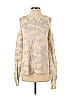 Zoë Jordan Camo Tan Metallic Camo Cold-Shoulder Sweater Size XS - photo 1