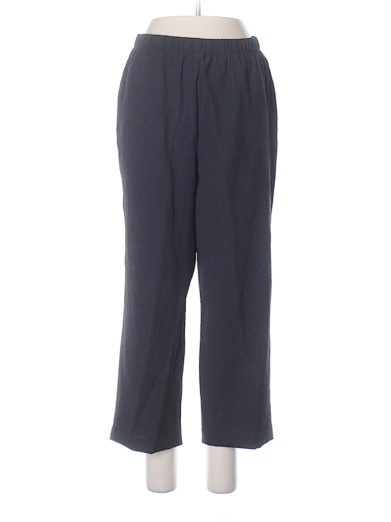 Monterey Bay Clothing Company Solid Black Casual Pants Size M (Petite ...