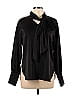 AMII 100% Other Black Long Sleeve Blouse Size L - photo 1