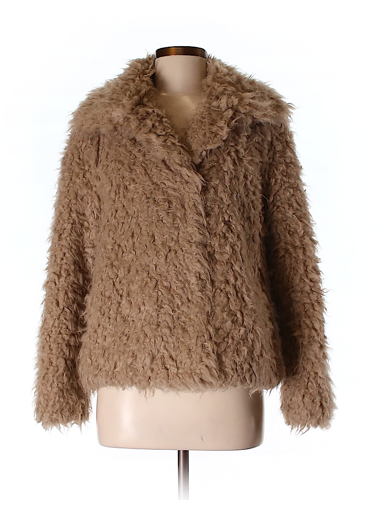 Rebecca Taylor 100% Modacrylic Solid Tan Faux Fur Jacket Size XS - 89% ...