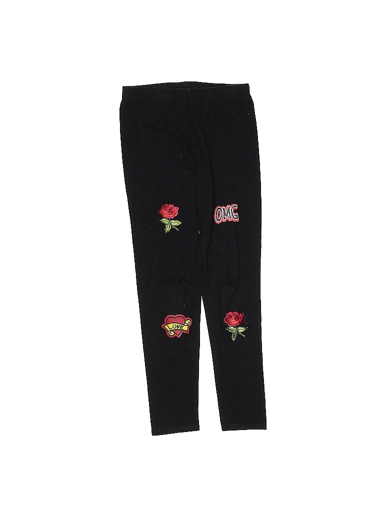 American Kids Hearts Black Leggings Size XL (big kids) - photo 1