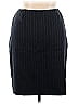 DKNY Stripes Black Wool Skirt Size 14 - photo 2