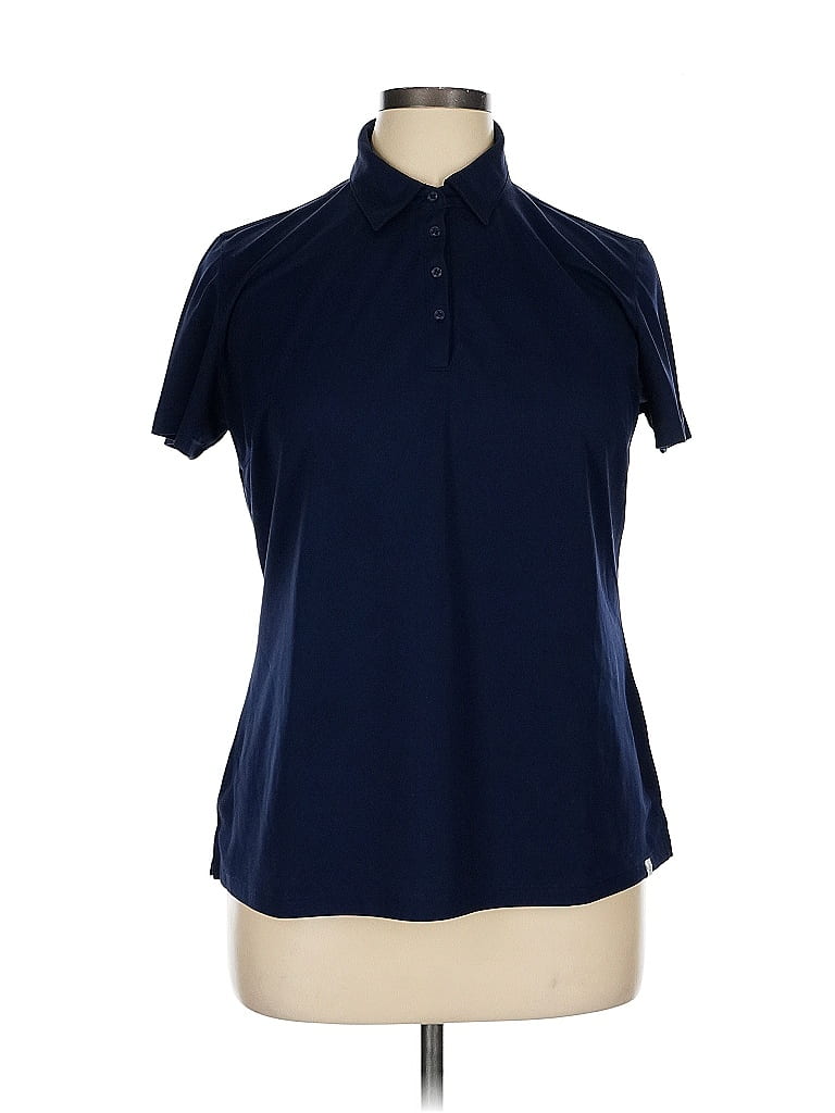 Lady Hagen 100% Polyester Blue Short Sleeve Polo Size XL - photo 1