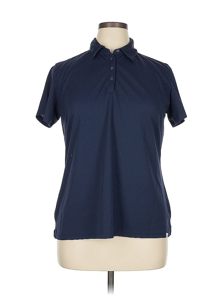 Lady Hagen 100% Polyester Blue Short Sleeve Polo Size XL - photo 1