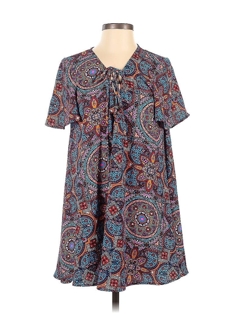 Meritt Paisley Blue Casual Dress Size S - photo 1