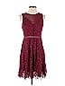 Francesca's 100% Polyester Burgundy Cocktail Dress Size S - photo 1