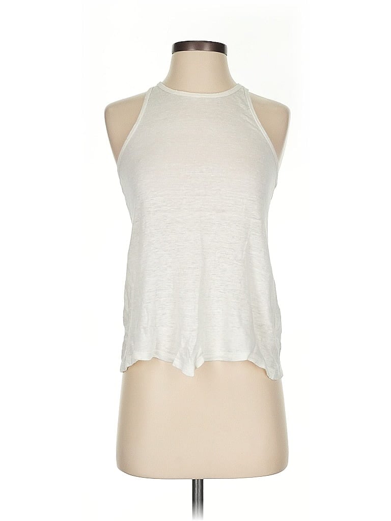 Pre-owned Mango Tank Top White Halter Neckline Tops