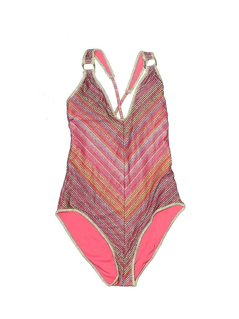 Becca Swim Crinkle Crush One Piece Swimsuit - Hibiscus