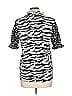 Unbranded Animal Print Silver Short Sleeve Blouse Size L - photo 2