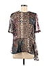 Preen by Thornton Bregazzi 100% Other Gray Short Sleeve Blouse Size M - photo 1