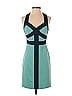 BCBG Color Block Teal Cocktail Dress Size 2 - photo 1