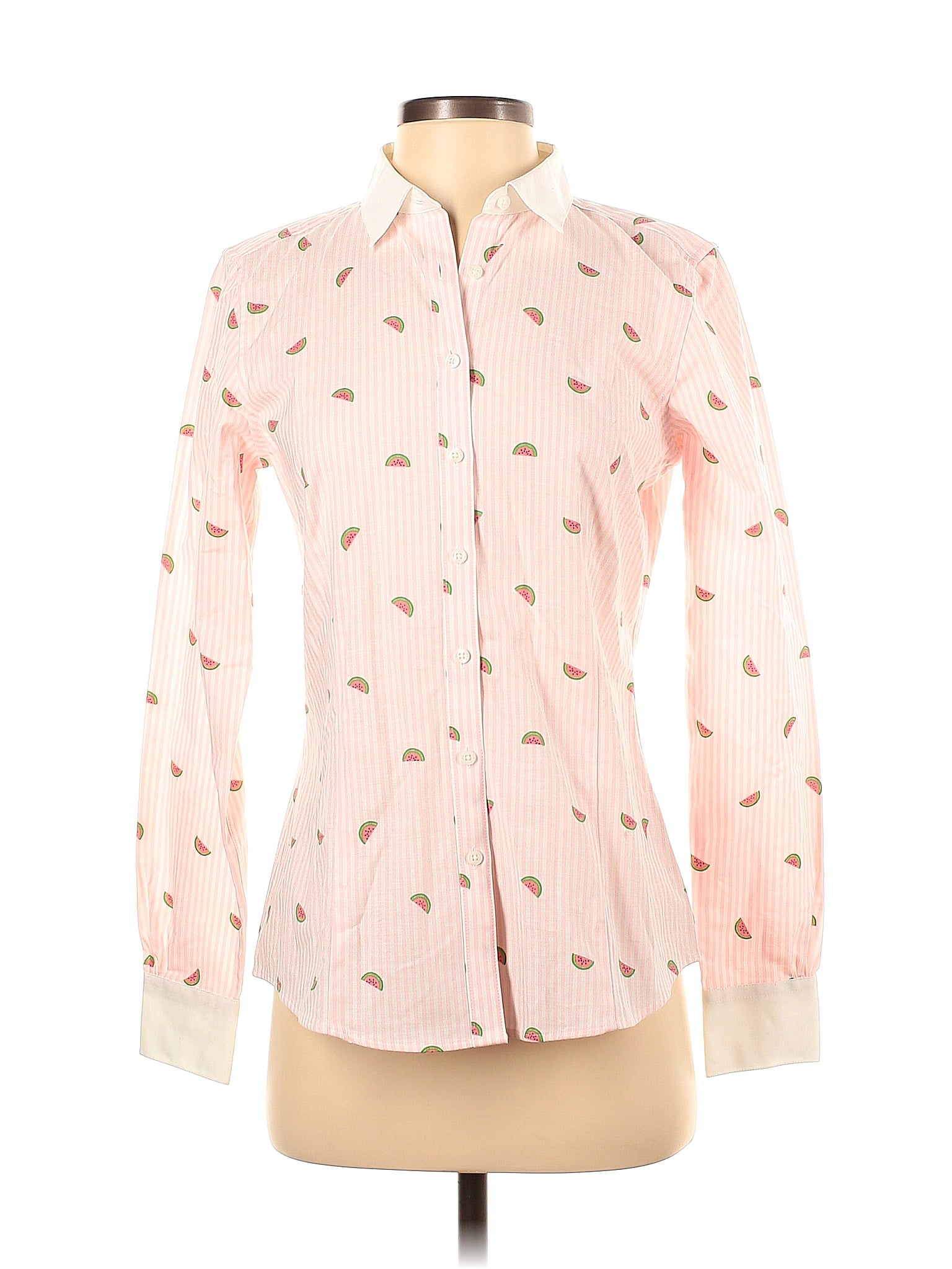 Brooks Brothers Hearts Pink Long Sleeve Blouse Size 4 77 off ThredUp