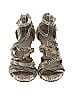 Kenneth Cole REACTION 100% Synthetic Animal Print Silver Tan Heels Size 10 - photo 2
