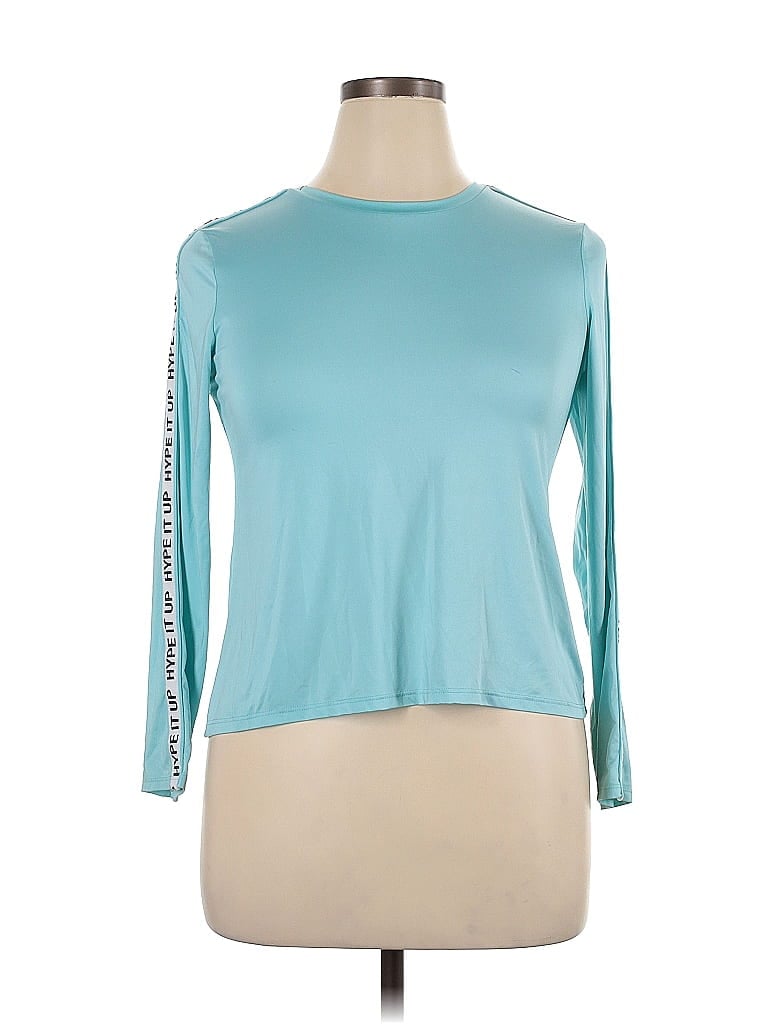 Latico Teal Blue 3/4 Sleeve T-Shirt Size 14 - photo 1