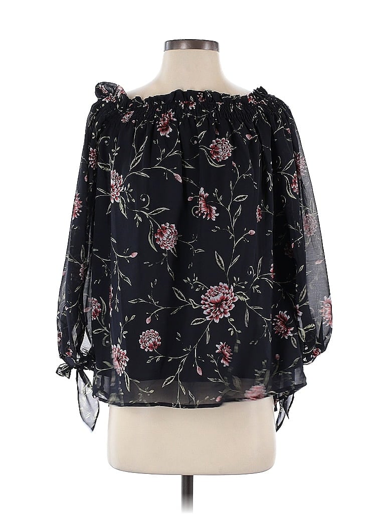 Pre-owned Bardot 3/4 Sleeve Blouse In Black