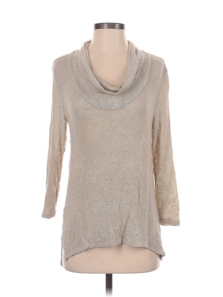 SOFT JOIE Pre-owned 3/4 Sleeve Top Gray Cowl Neck Tops