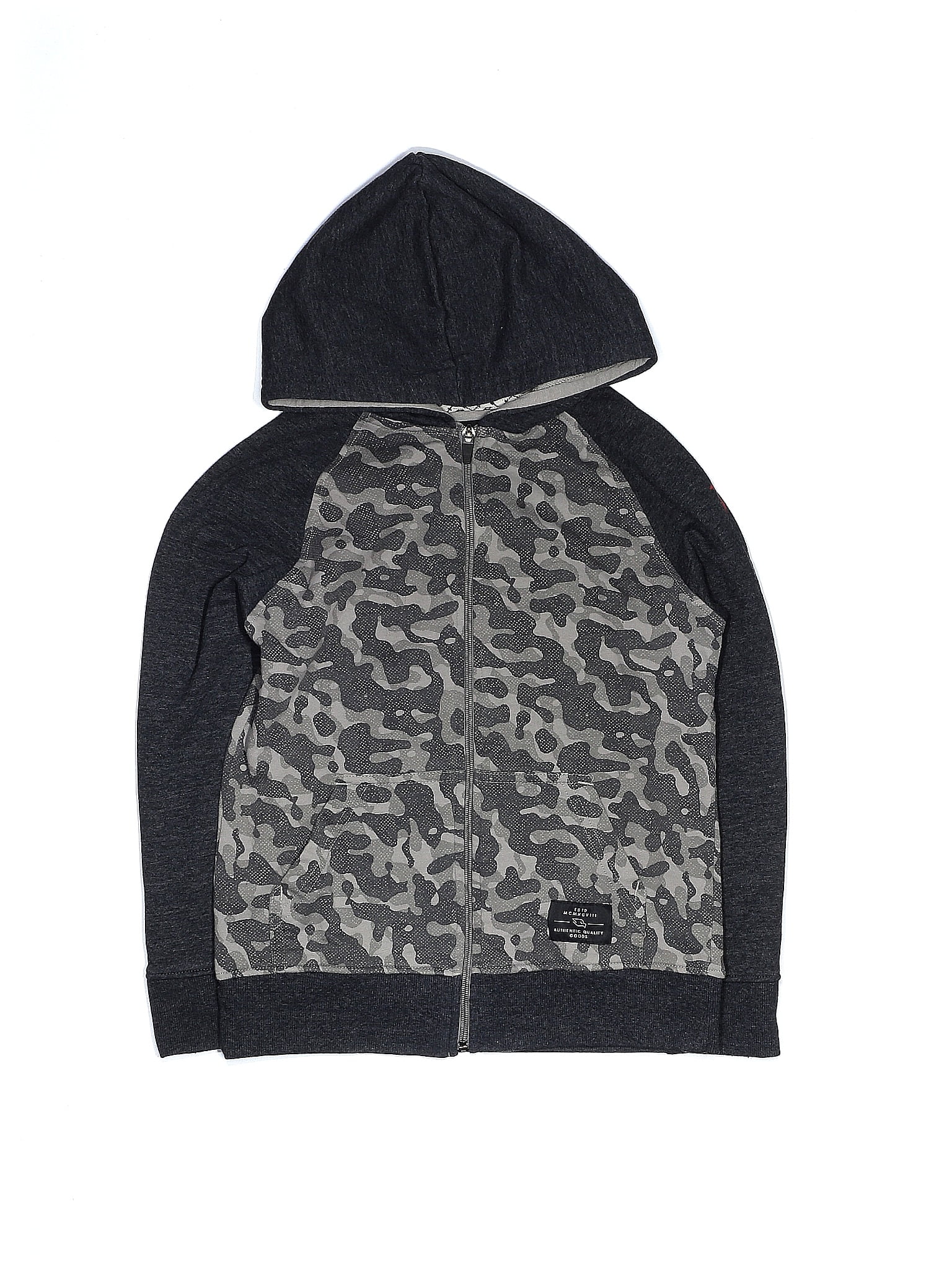 Hawk Gray Zip Up Hoodie Size 10 12 54 off ThredUp