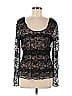 Worth 100% Polyester Black Long Sleeve Top Size M - photo 1
