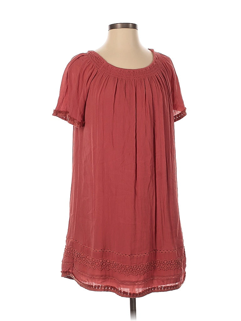 Pre-owned Ann Taylor Loft Outlet Casual Dress In Burgundy