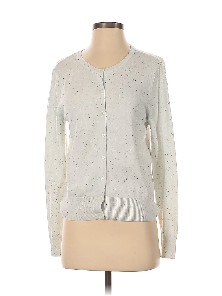 Pre-owned H&m Cardigan Sweater In White