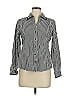 Christine Houndstooth Silver Long Sleeve Blouse Size 6 (petite) - photo 1