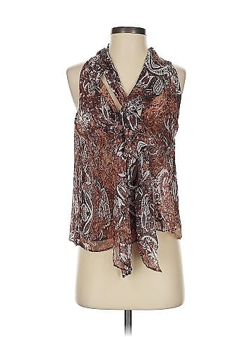 Intermix Sleeveless Silk Top (view 1)