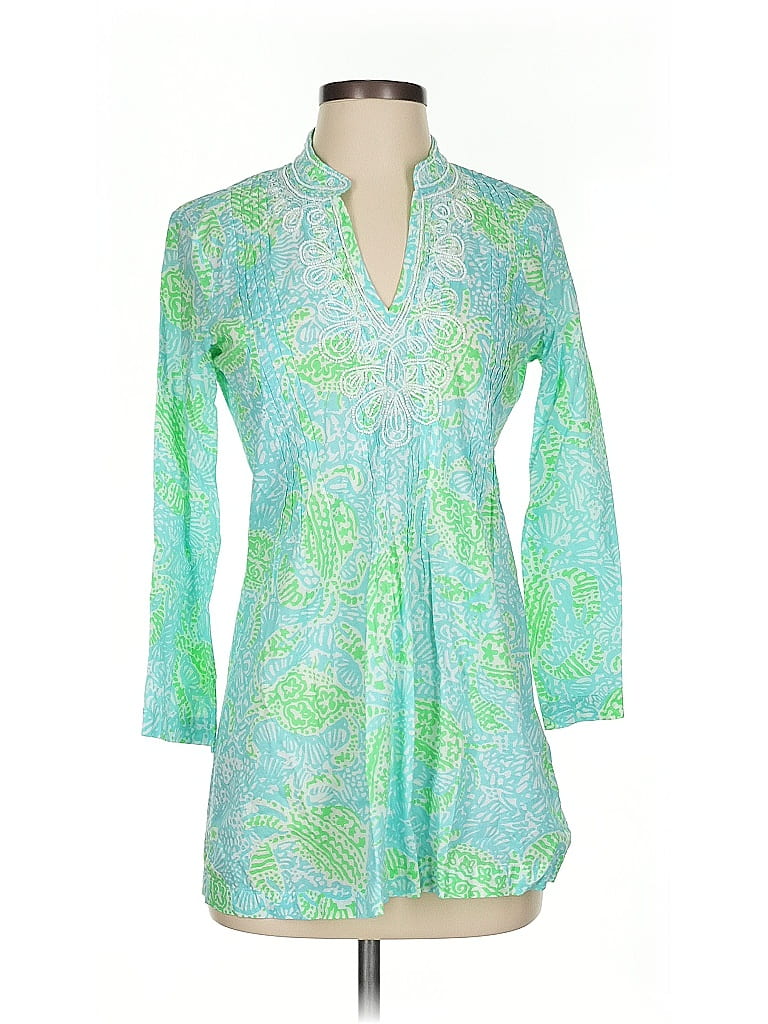 Blouse Long Sleeve By Lilly Pulitzer In Multi-colored, Size: Xs