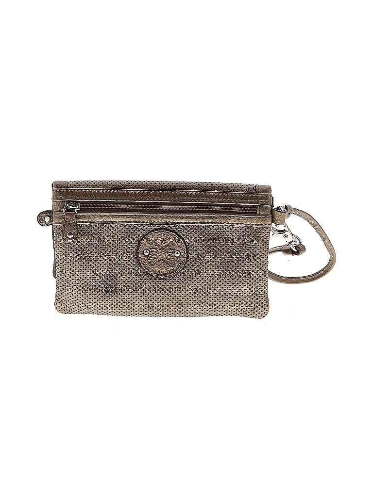 Stone Mountain 100% Leather Gold Tan Leather Wristlet One size - photo 1