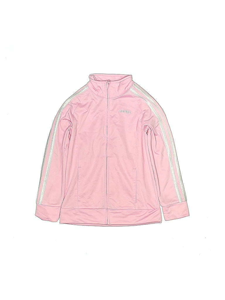 Adidas 100% Polyester Pink Track Jacket Size 6 (big kids) - photo 1
