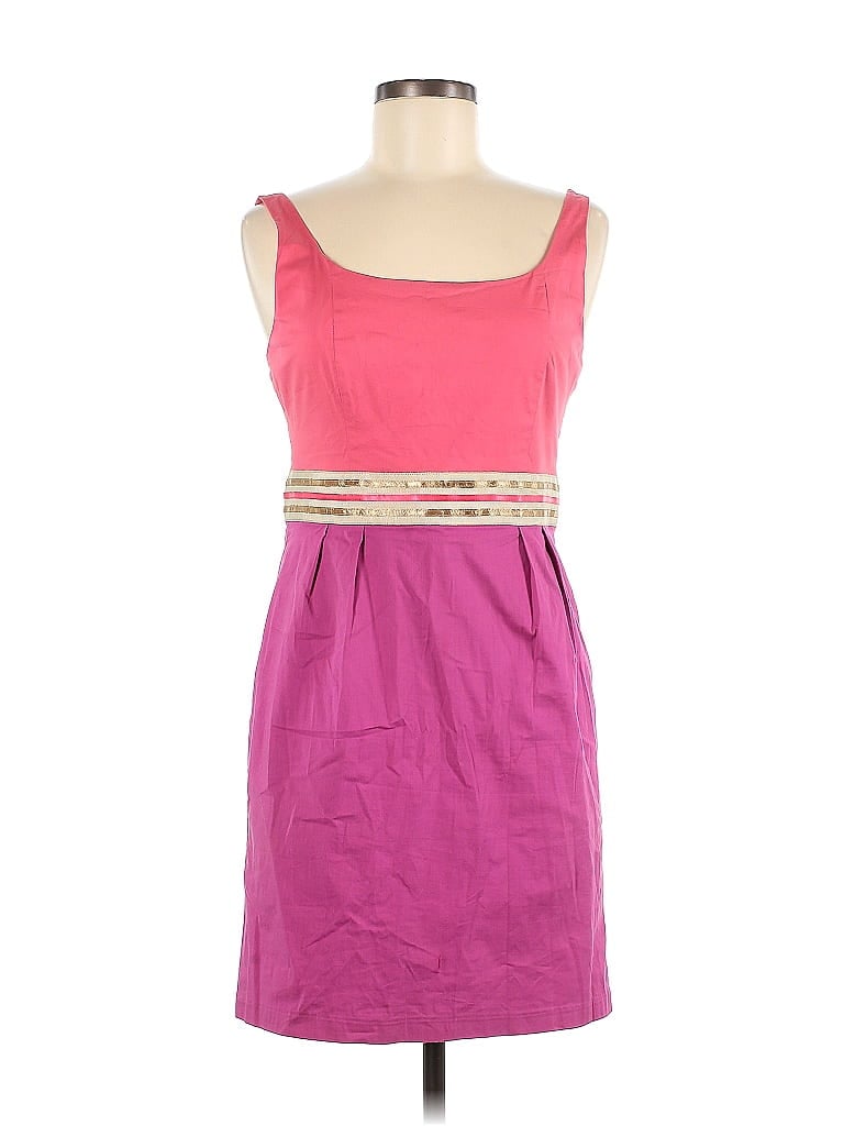 Minuet Color Block Pink Cocktail Dress Size L - photo 1