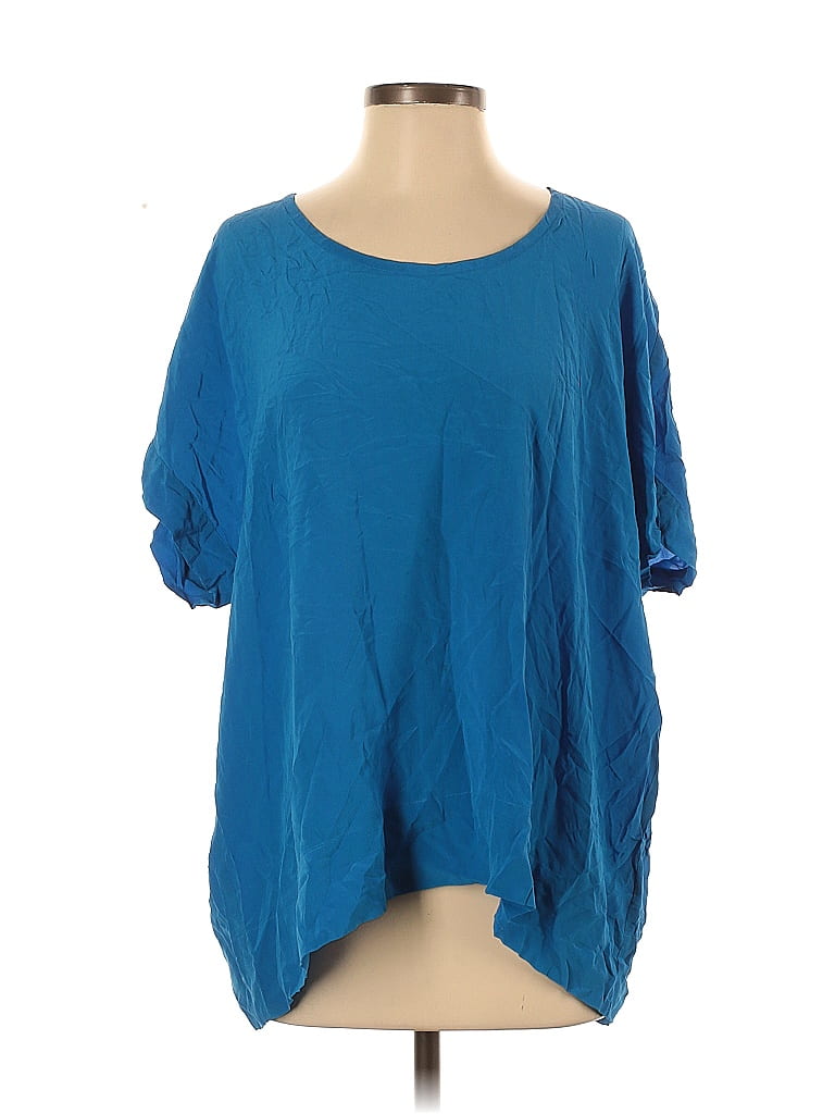 Top Short Sleeve Designer By Eileen Fisher In Gold, Size: Xl main image 1