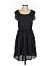 Studio Y Solid Black Casual Dress Size S - photo 1