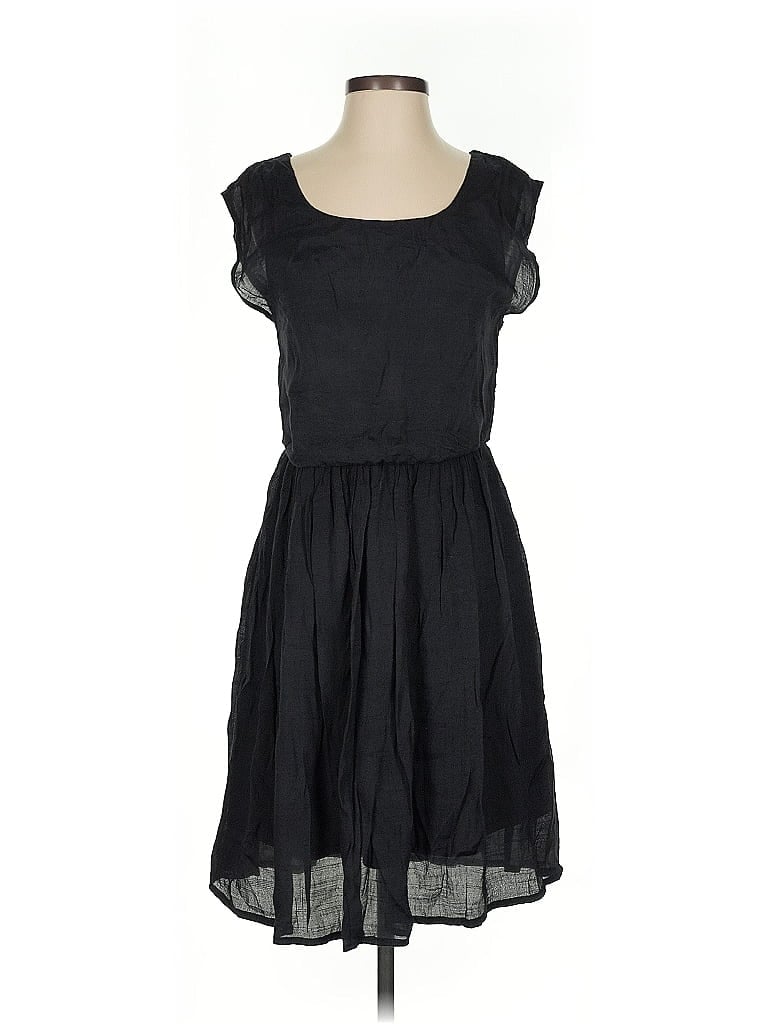 Studio Y Solid Black Casual Dress Size S - photo 1