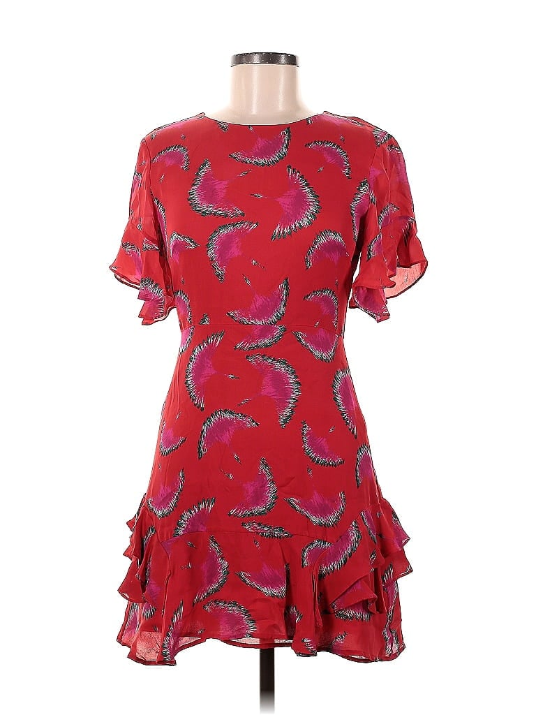 Tanya Taylor 100% Silk Paisley Red Cocktail Dress Size 2 - photo 1