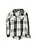 Mudd Plaid Silver Long Sleeve Button-Down Shirt Size 14 - photo 1