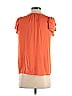 Joie 100% Polyester Orange Short Sleeve Blouse Size XS - photo 2