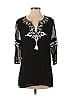 Figue 100% Viscose Black 3/4 Sleeve Blouse Size XXS - photo 1