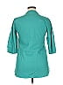 Beyond This Plane Teal 3/4 Sleeve Button-Down Shirt Size XL - photo 2