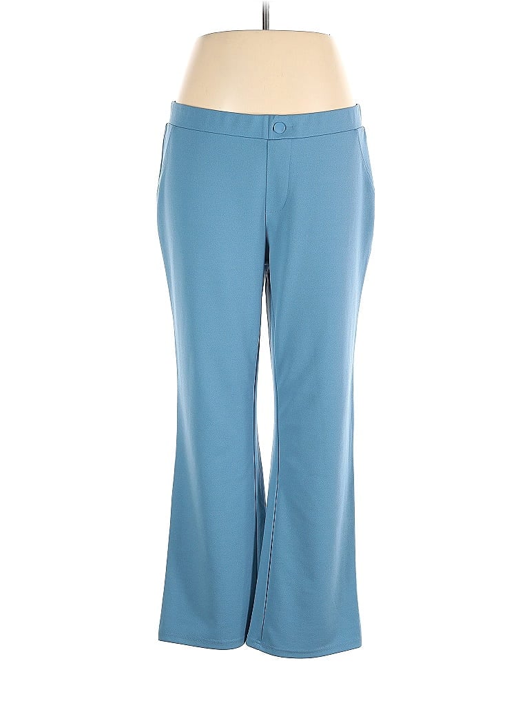 DG^2 by Diane Gilman Solid Blue Dress Pants Size XL (petite) - photo 1